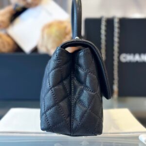 Tui Xach Nu Sieu Cap Chanel Coco Da Hat Mau Den 23cm 5.jpg