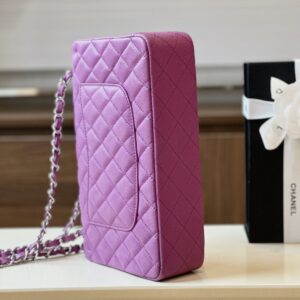 Tui Xach Sieu Cap Chanel Classic Nu Da Hat Mau Tim 25cm 3.jpg