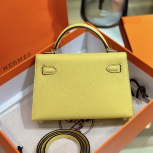 Tui Xach Sieu Cap Hermes Kelly Mini Nu Mau Xanh Vang Khau Tay 20cm 6 1.jpg