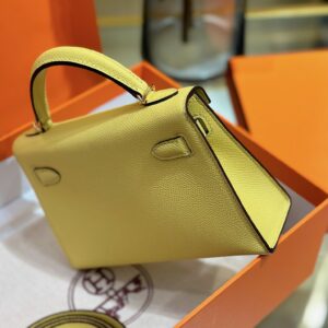 Tui Xach Sieu Cap Hermes Kelly Mini Nu Mau Xanh Vang Khau Tay 20cm 7 1.jpg