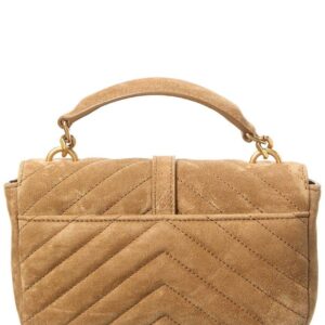 saint laurent Brown College Mini Suede Shoulder Bag 1.jpeg