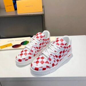 Louis Vuitton x Nigo Trainers in the 'Red White Plaid'