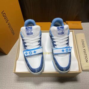 Louis Vuitton LV Trainer Blue Sneakers Replica