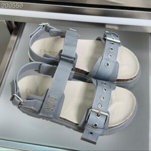 blue Dior Act replica sandals women replica shoes adjustable strap