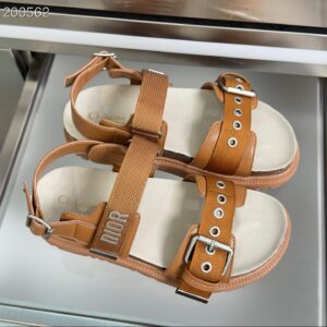 orange Dior Act replica sandals women replica shoes adjustable strap