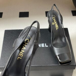 Chanel replica slingback heels black women replica shoes high heel