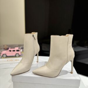 white ankle boots DIOR