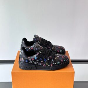 LV Men Black Multicolor Leather Sneakers