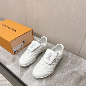 LV Women White Leather Sneakers